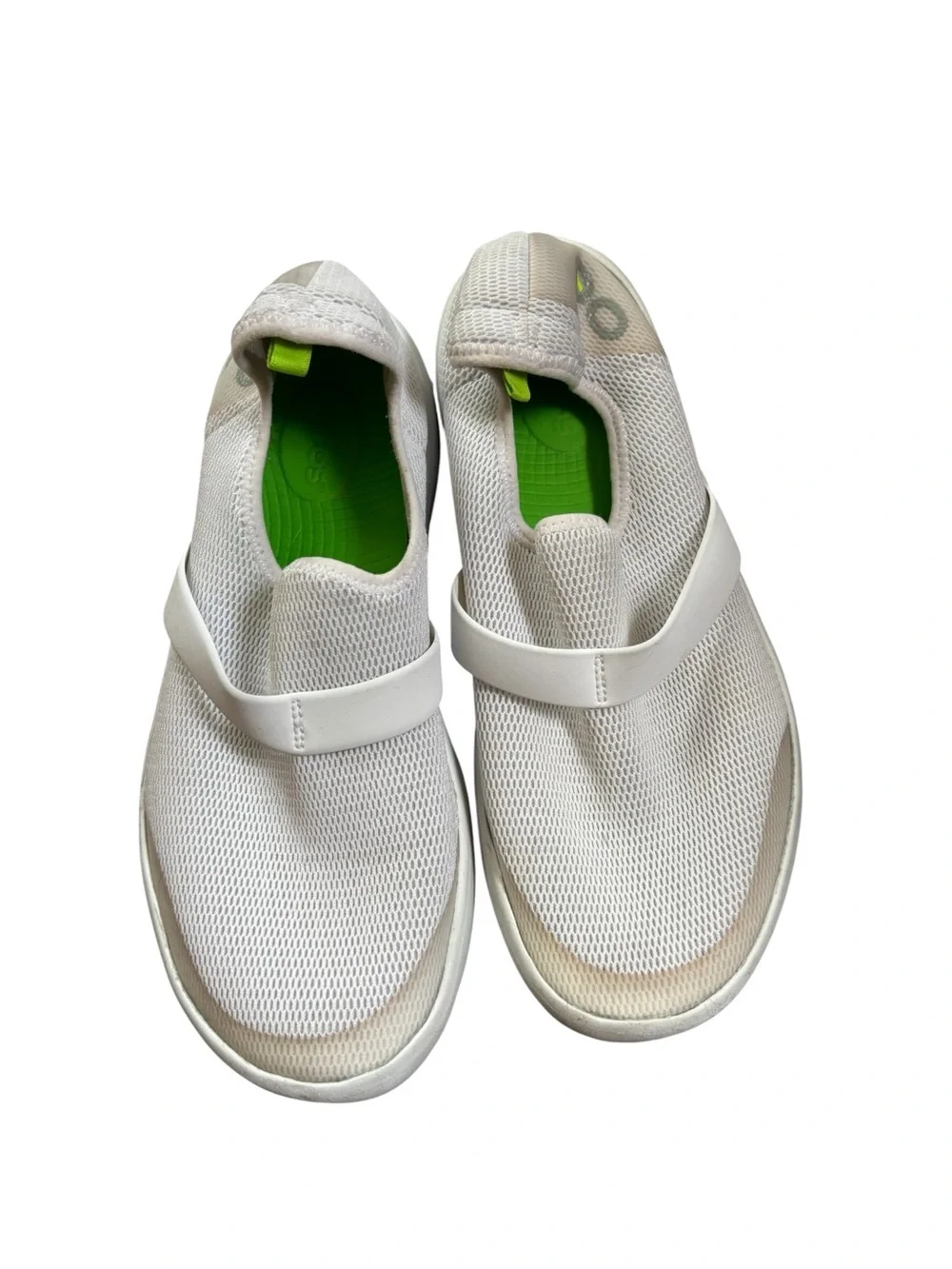 Oofos White Slip On Womens Shoes Size 9